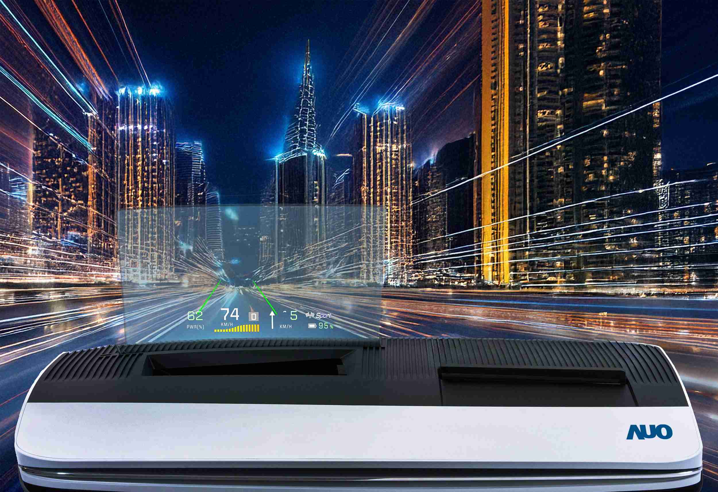 尊龙集团推出13吋Micro LED抬头显示器，，提供高入眼亮度、、、高色彩饱和度的显示质量，，在阳光下或黑暗中都清晰可见，，并利用Micro LED模块体积小的优势，，，，解决车用空间有限的痛点